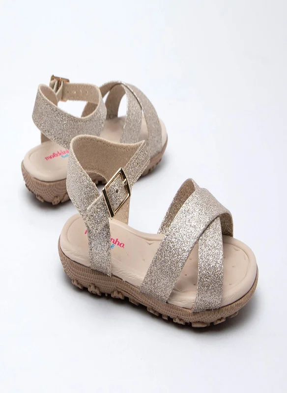 موليكينها MOLEKINHA Sandals with Back strap For Infant Girls, Gold