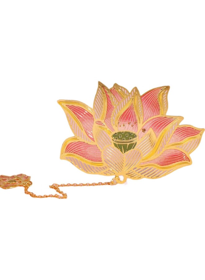 Tatanice Lotus Flower Bookmark, Birthday Gift, Creative Vintage-Style Brass Bookmark, Book Clip, Gift For Teachers, Friends, Male And Female Classmates - Image 2