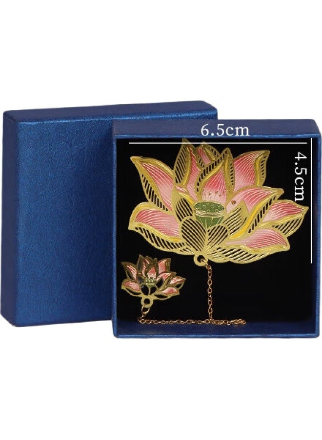 Tatanice Lotus Flower Bookmark, Birthday Gift, Creative Vintage-Style Brass Bookmark, Book Clip, Gift For Teachers, Friends, Male And Female Classmates - Image 1