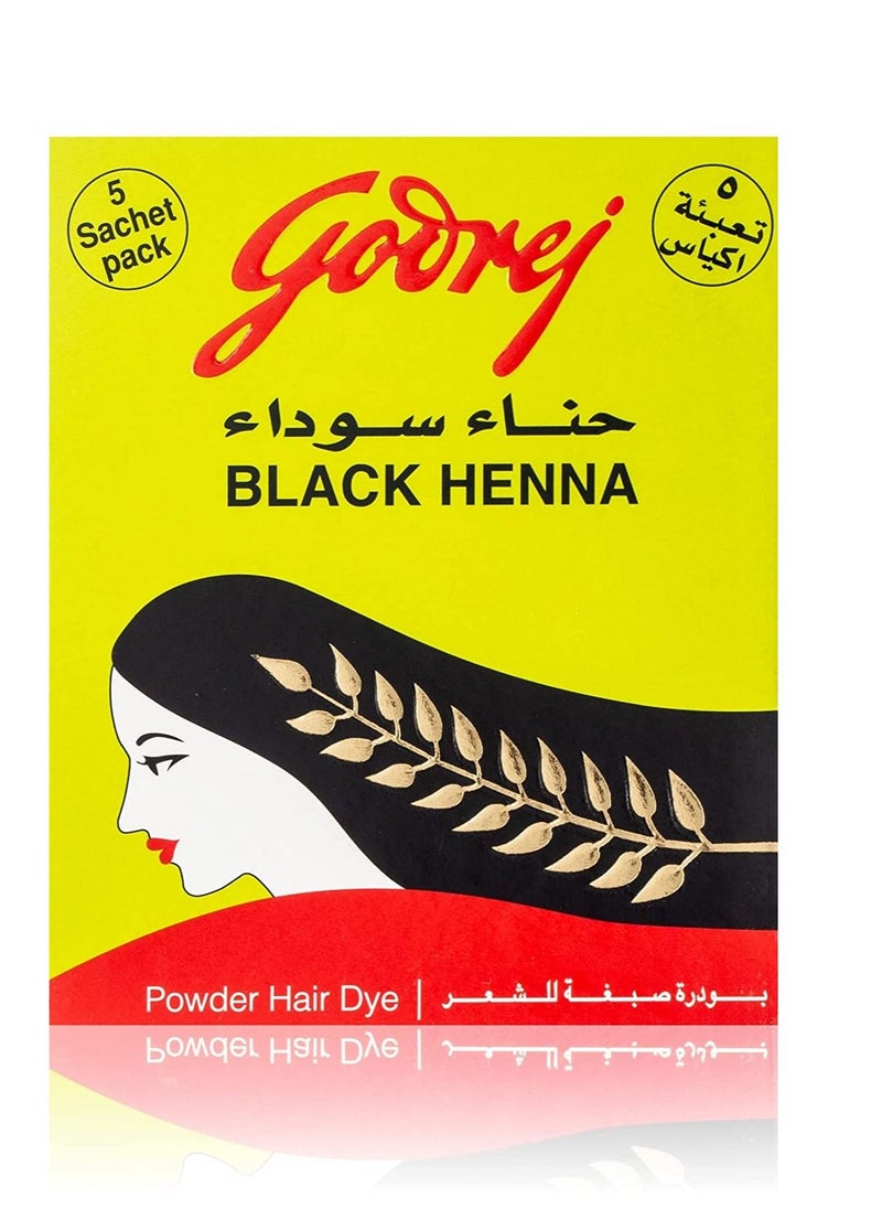Godrej Godrej Hair Dye Powder, Natural Black, 15g (Pack of 5)  - Image 4