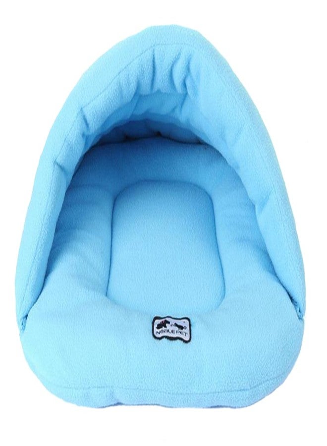 Gullor Winter Warm Comfortable Pet Dog Cat Rabbit Cushion Half Covered Bed Sleeping Bag - Sky Blue (L) - Image 1
