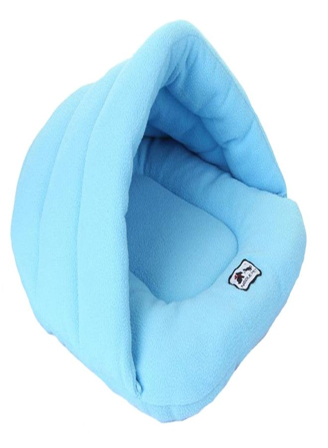 Gullor Winter Warm Comfortable Pet Dog Cat Rabbit Cushion Half Covered Bed Sleeping Bag - Sky Blue (L) - Image 2
