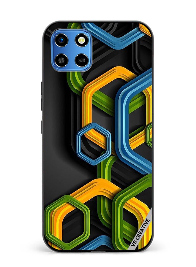 VR CREATIVE Protective Case Cover For Infinix Smart 6 HD Abstract Design Multicolour - Image 1