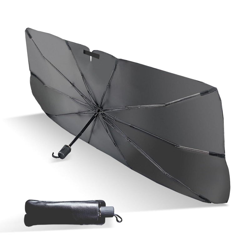 Car Sun Shade Protector Foldable Windshield Insulation Car Sun Shade for UV Protection Reflective Sunblocker Car Accessories for Pickup Sedans Trucks SUVs and More Large Size - Image 1