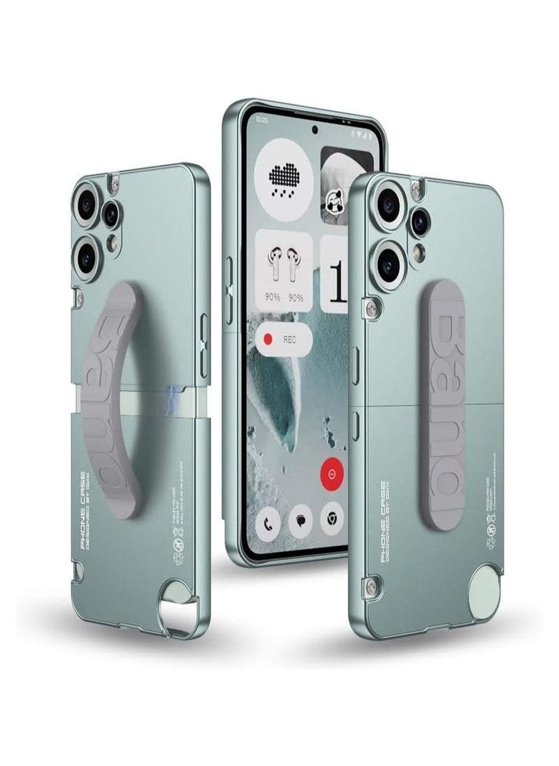 General - Case for Nothing CMF Phone 2 Pro with Elastic Silicone Wrist Strap Case, 2-in-1 Brushed Rigid PC Shockproof Protective Back Case CMF Phone 2 Pro (2025) - Image 1