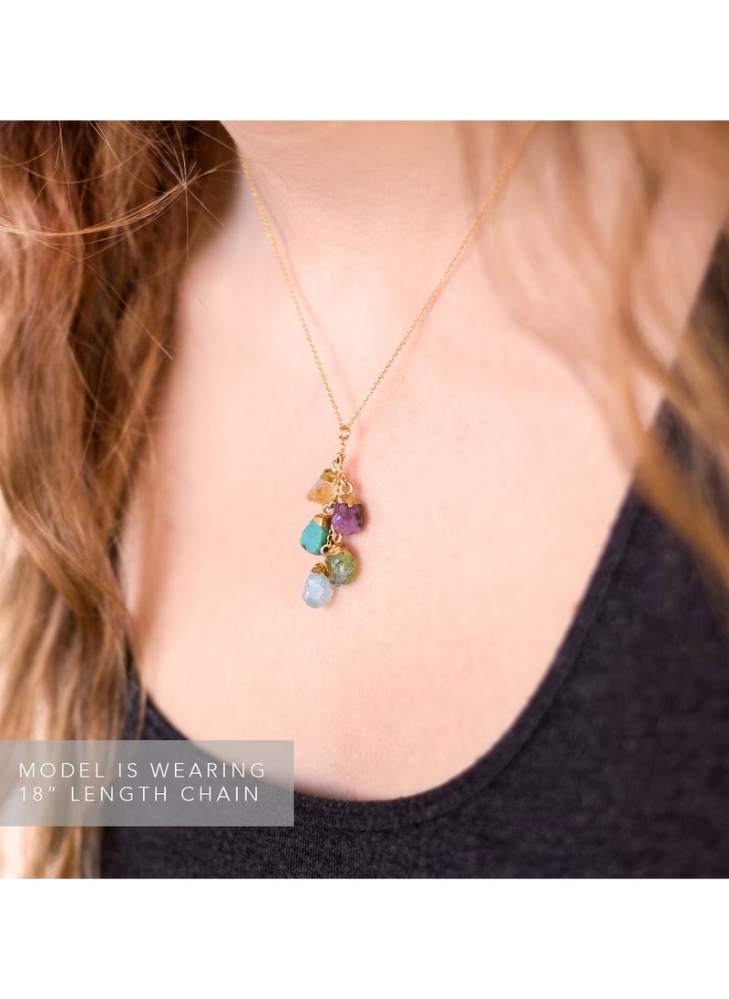 Generic Plated Natural Stone Crystal Necklace Natural Stone Crystal Pendant Silver  - Image 2