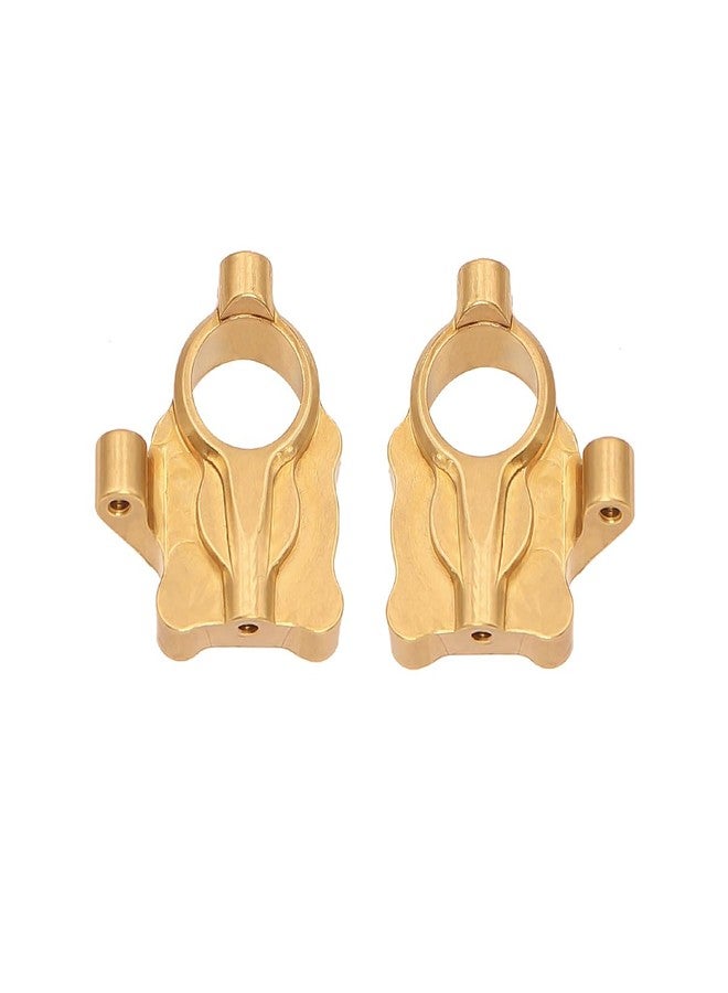 قطع غيار ترقية سيارة الزحف التي تعمل بالتحكم عن بعد FMS FCX24 Brass Portal Axle Counterweight 1/24 (مجموعة التوجيه الأمامي) - Image 4