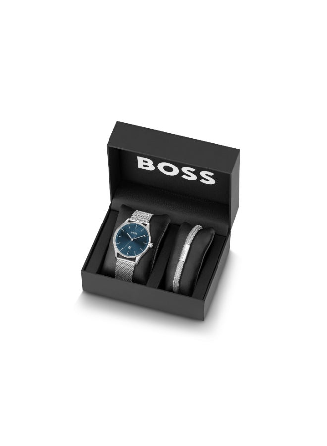 HUGO BOSS ساعة يد رجالية بعقارب دائرية الشكل من الستانلس ستيل 1570160 - 43 ملم  - Image 2