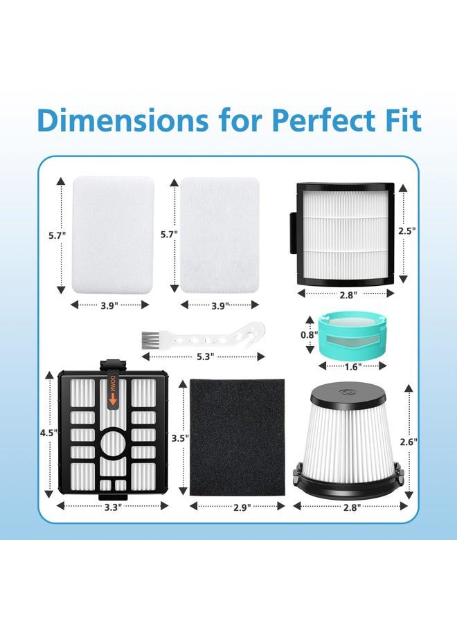 isingo Vacuum Filters for Shark IW3511, IW3120, Filter Replacement for Shark Detect Clean and Detect Pro Series Vacuums IW3111, IW3615,W1111, Vacuum Replacement Accessories 11pcs - Image 3