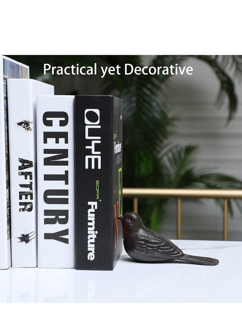 Barakah Door Stop Floor Decorative, Cast Iron Cute Bird Door StoppersWedge Heavy Duty Doorstop to Keep Door Open for Home Office Commercial Industrial, 1pc Dark Brown - Image 4