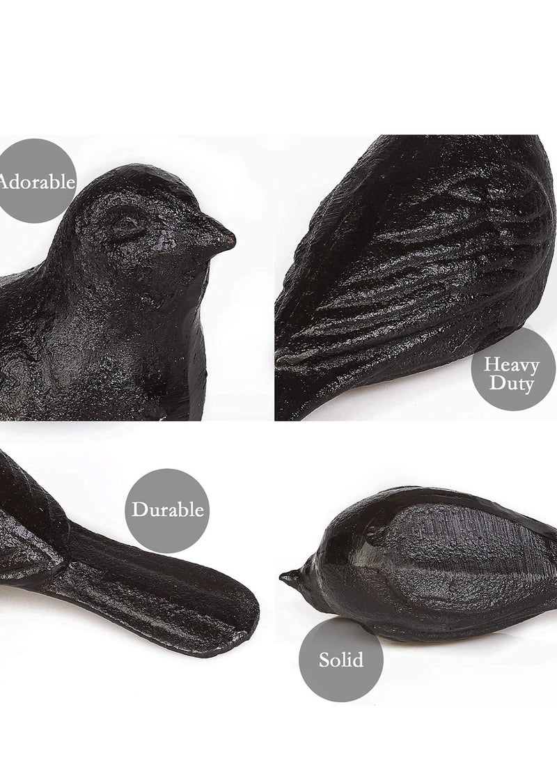 Barakah Door Stop Floor Decorative, Cast Iron Cute Bird Door StoppersWedge Heavy Duty Doorstop to Keep Door Open for Home Office Commercial Industrial, 1pc Dark Brown - Image 3