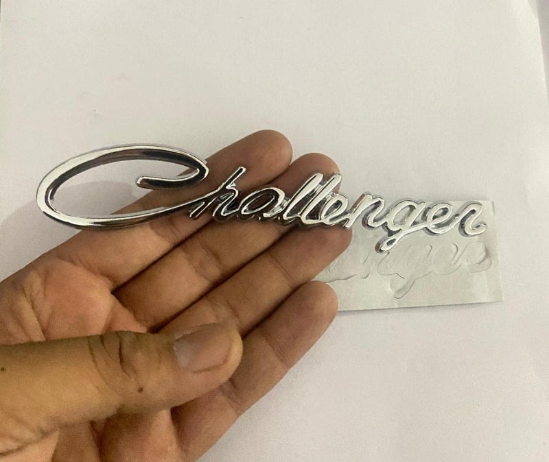 AUTO MT Emblems for Car & Bike Metal Lo.go and Grill Me.tal Lo.go, Auto Accessories for Car Emblem 3D Badge Auto Racing Sport Sticker Grand Tourer Decal. (Challenger Chrome Sticker) - Image 3