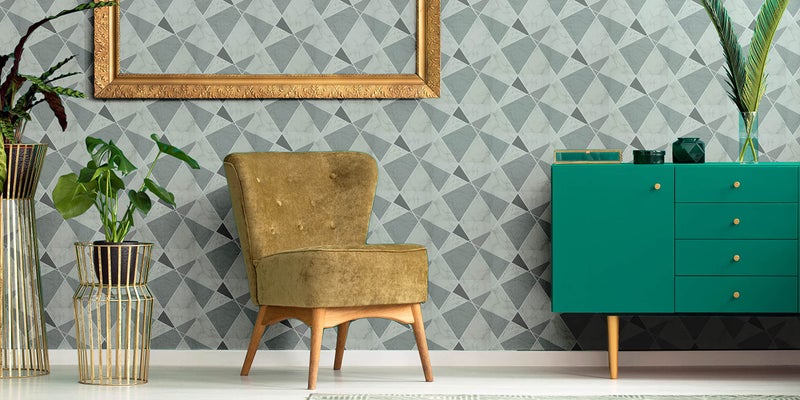 Asian Paints ezyCR8 Triangle Black Non-Adhesive Wallpaper for Home & Office, Easy Application, Water Resistant, Dust Proof, PVC Coated Interior Décor (53cm x 950cm)| (54 sq. ft. per roll) - Image 4