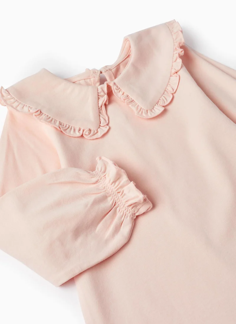 Zippy Long Sleeve Cotton Jersey T-Shirt for Baby Girls, Pink