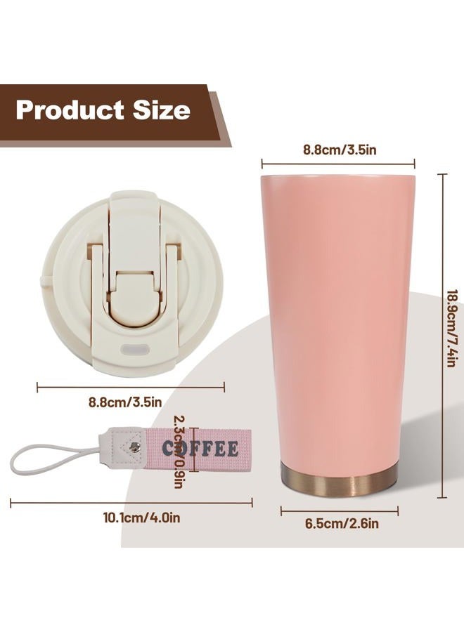 DITOSH Insulated Coffee Tumbler 530ml Travel Coffee Mug 316 Stainless Steel Dual Drink Openings Leakproof Lid Reusable Insulated Coffee Mug Hot and Cold Ideal Travel Mug for Coffee Lover Daily - Image 2