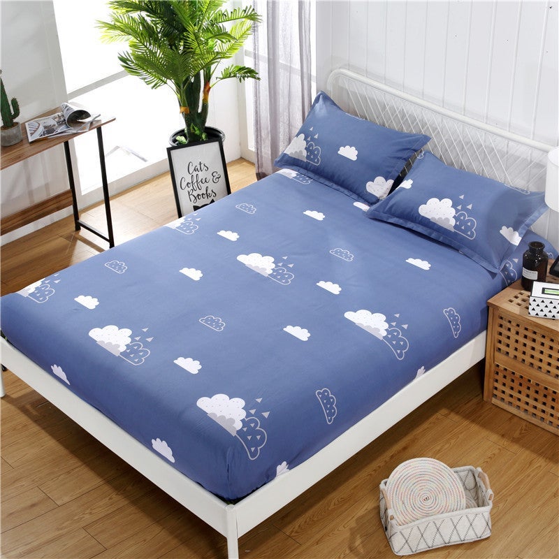 Trade Fitted Sheet, Simmons Mattress Cover, Protective Cover, Dustproof Mattress Cover, Single Piece Order 1.2M/ 1.5M Solid Color - Image 1