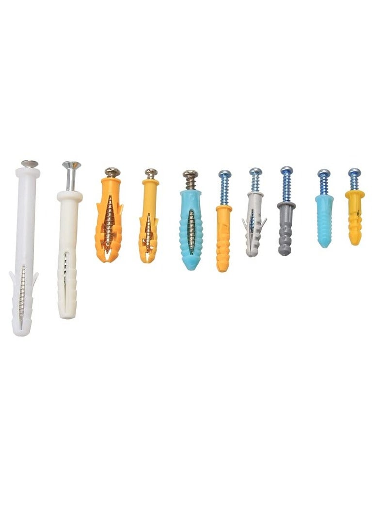 RAHAYM 200pcs M4 M5 Plastic Anchor Expansion Pipe Tube Wall Plugs Rubber Wall Anchors Plugs Expansion Self Tapping Screw - Image 2