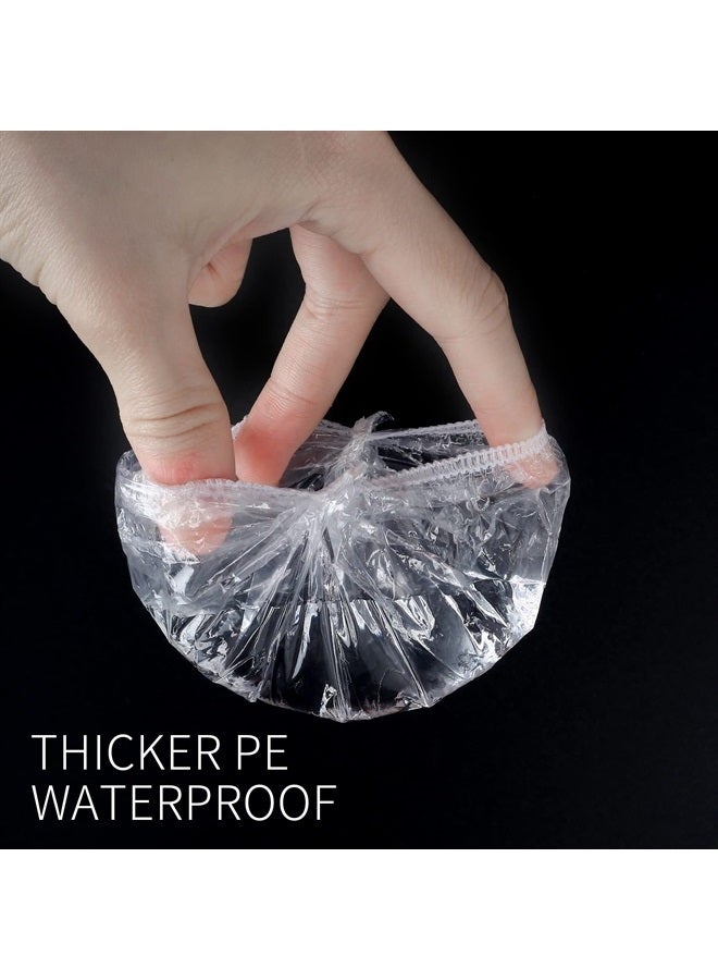 WOSHOP 200 Pack Shower, Bathing,Ear Covers Clear Disposable Ear Protectors Waterproof Ear Covers for Hair Dye,Waterproof Plastic Ear Shower Caps - Image 2