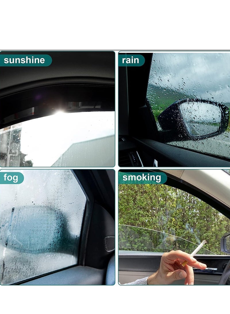 SPIDER Hyundai Elantra 2025 Window Visor Rain Guard Set 4PCS Smoke Black Door Visor Sun Deflector Wind Deflector Weather Shield Vent Shade Anti Rain Anti Fog Easy Install Acrylic Car Window Accessories Trim Protection - Image 5