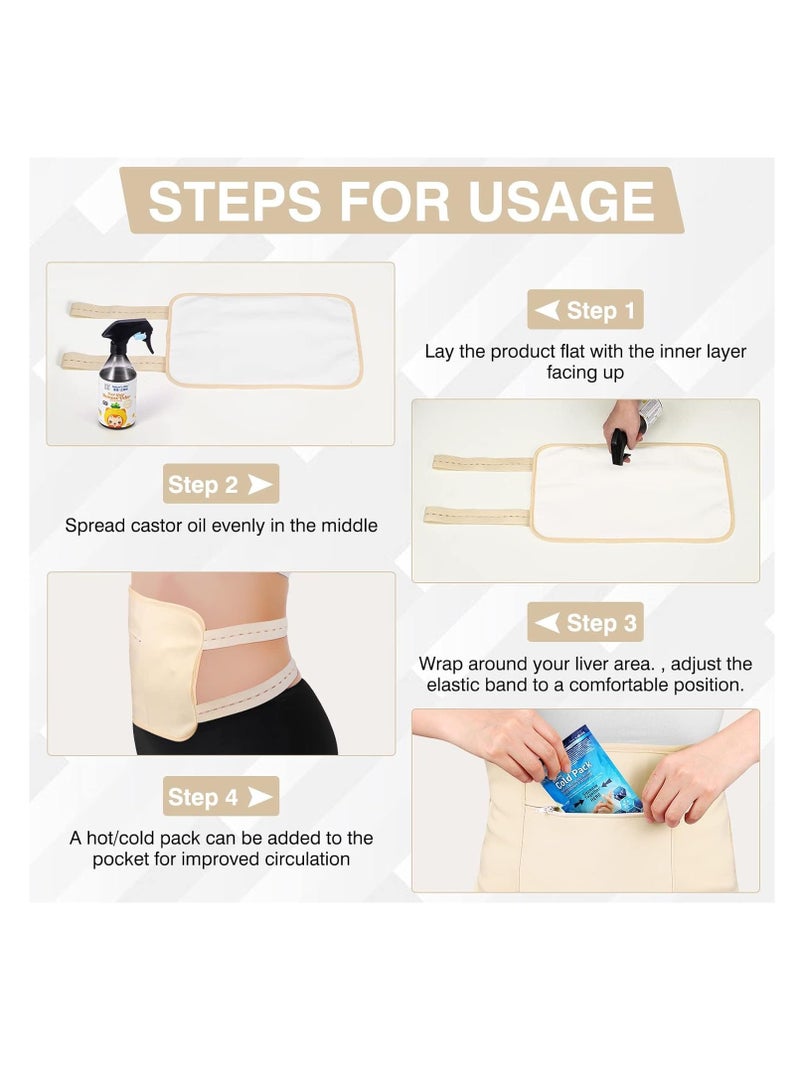 Generic Reusable and Leak-proof Castor Oil Pack, Soft and Flexible, Essential Oil Assisted Waist Belt for Oil Therapy  - Image 5