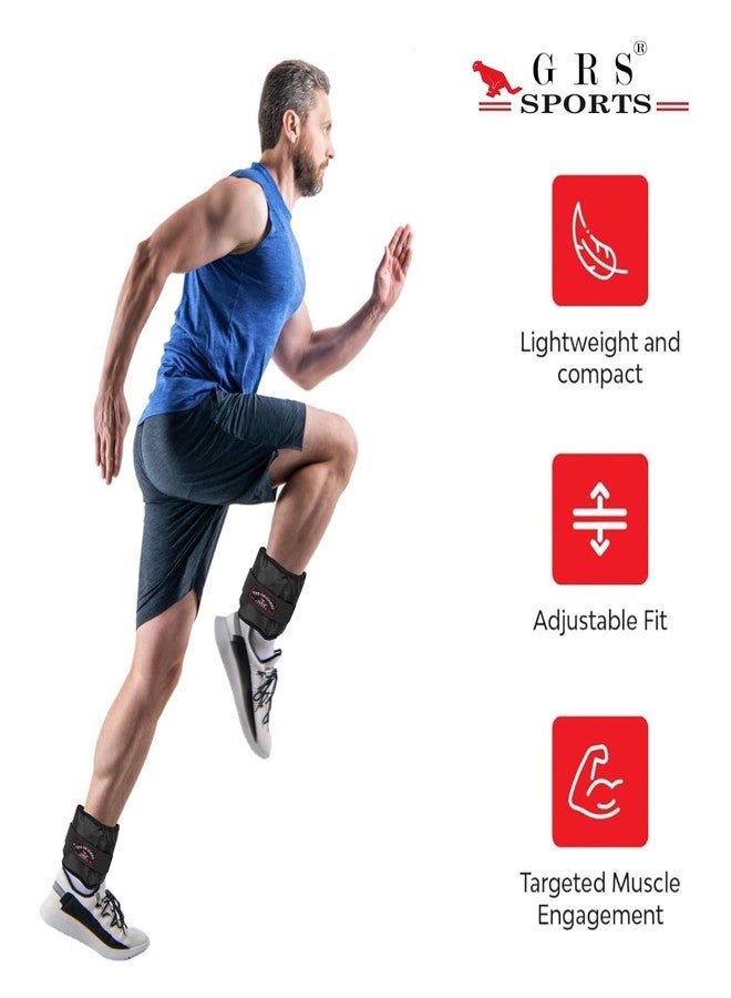 Grès GRS Wrist/Ankle Weights 2 kg (1 kg Each x 2 pc), rubber, black - Image 4
