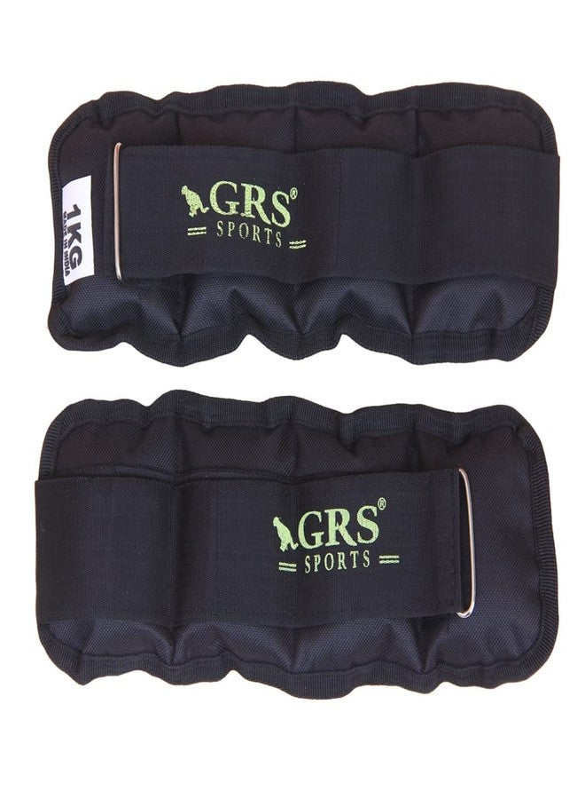 Grès GRS Wrist/Ankle Weights 2 kg (1 kg Each x 2 pc), rubber, black - Image 1