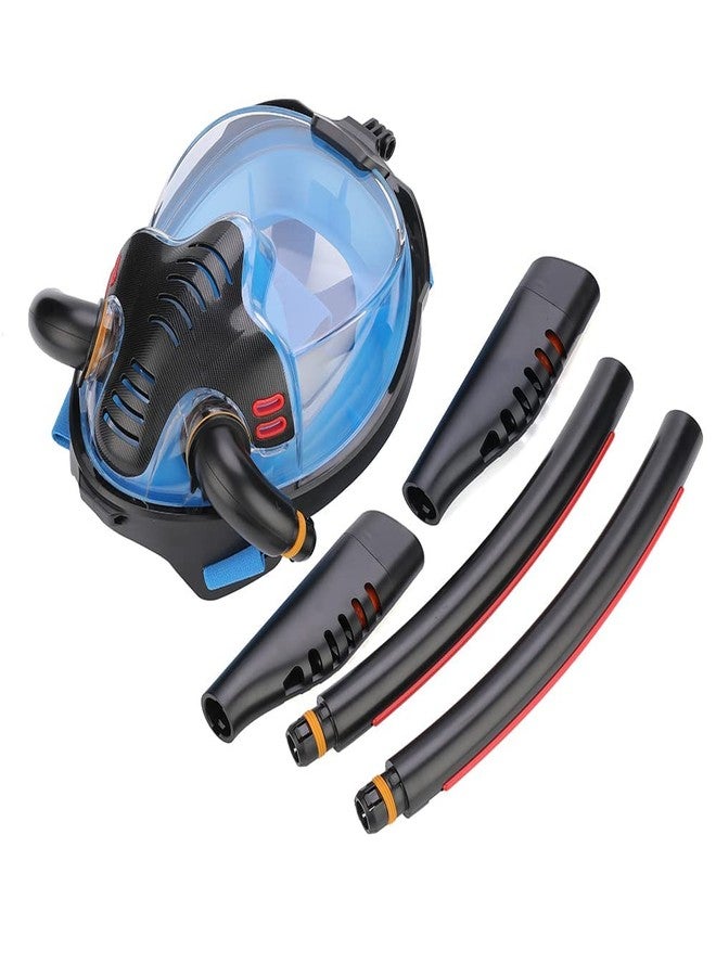 Matiko Upgrade Full Face Snorkel Mask, Snorkeling Gear Adults Travel Men Women, 180 Degree Panoramic View Snorkeling Set Double Tube Anti-Fog Anti-Leak (Black S/M) - Image 4