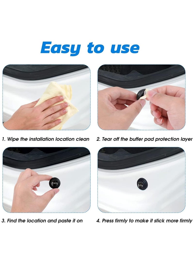 Generic 40PCS Car Door Shocks Absorber PVC Car Door Side Shock Absorbing Protection Stickers Silicone Sound Insulation And Shock Absorbing Gasket Fit For Car Gasket Parts Black  - Image 4