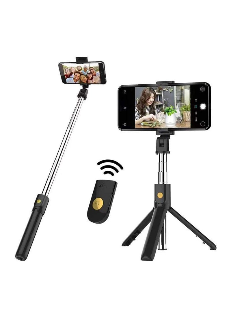 Bluetooth Remote Control Selfie Stick Extendable Selfie Tripod Monopod for Mobile Phone