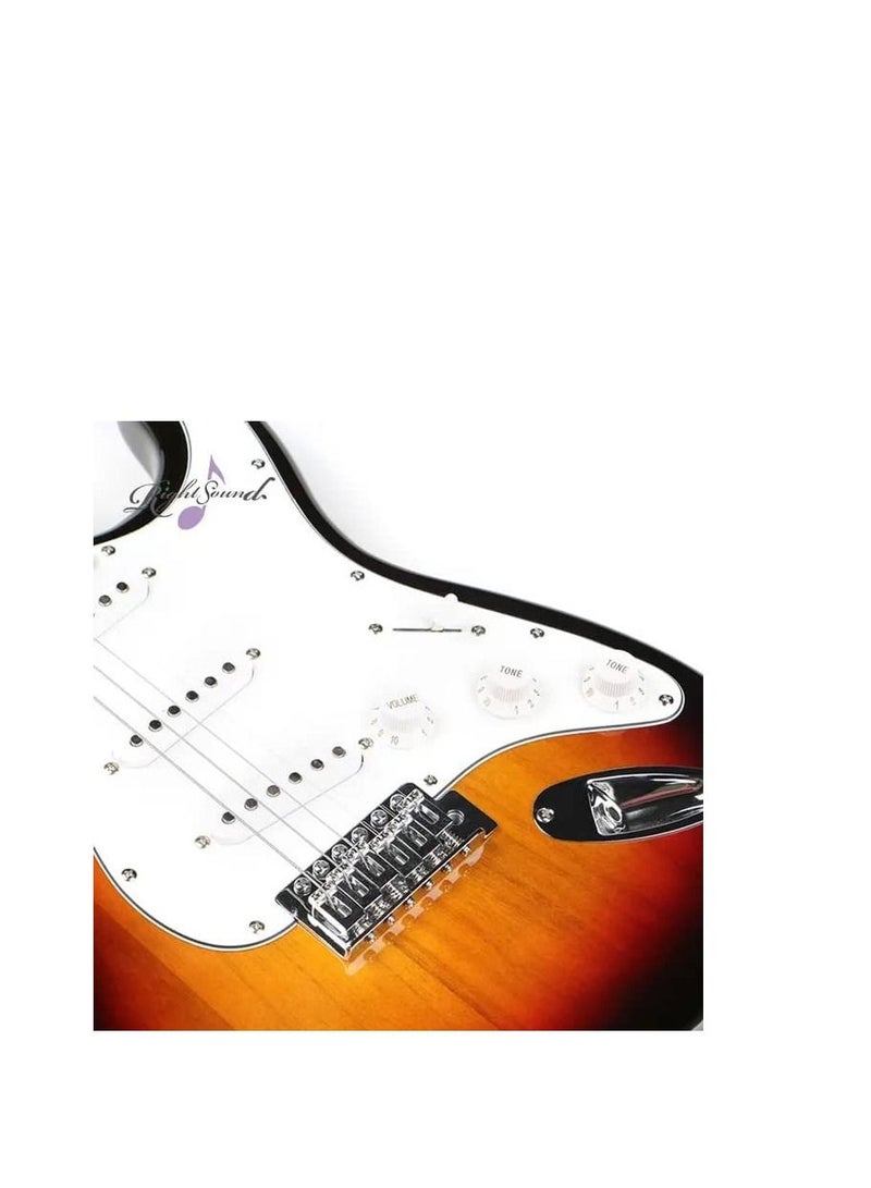 Megarya Megarya 6-String Solid Body Electric Guitar with Alder Body,Stainless Steel Frets,Featuring Tremolo System, with Plastic Pearl Pickguard and String Tree  - Image 2