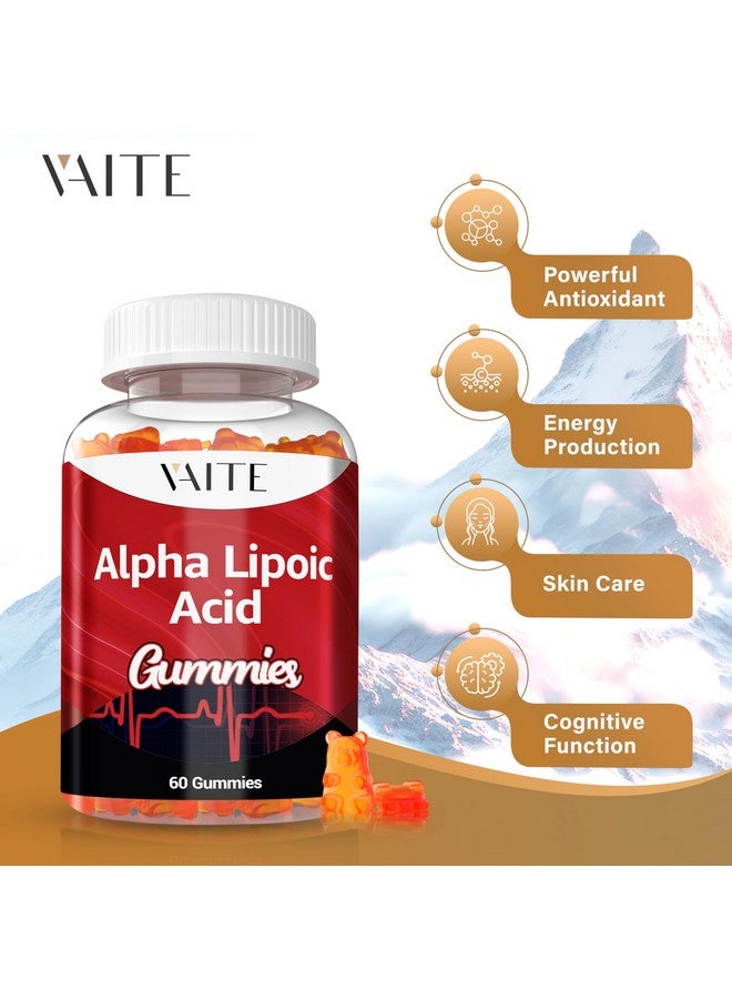 VAITE Alpha Lipoic Acid Gummies 1000mg, ALA Supplement for Brain & Nerve Support, Antioxidant, Energy - Non-GMO, Vegan, Gluten-Free - 60 Chewables for Vitality and Comfort for Men & Women - Image 2