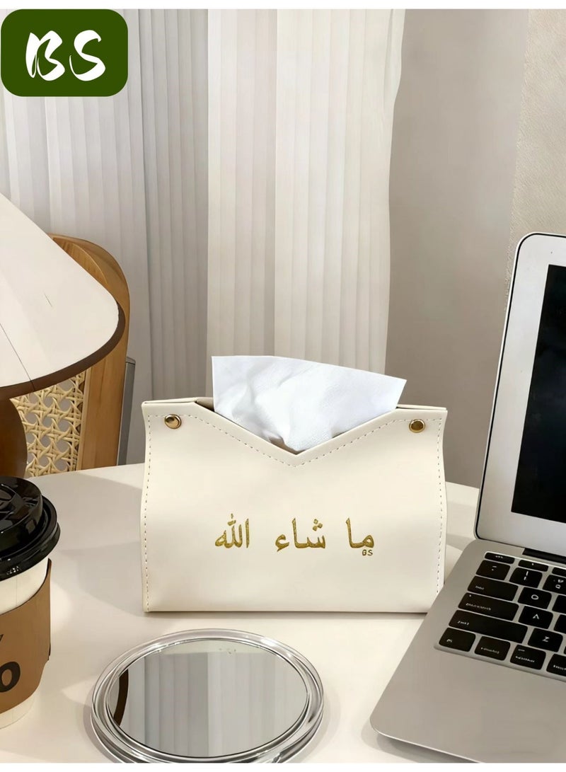 بي إس 3 أجزاء من مجموعات مناديل ورقية PU الجلد مجموعة | الحديثة مناديل ورقية رفوف الغبار علبة استيعاب عالية الجودة | مناديل ورقية كيس استيعاب - Image 4