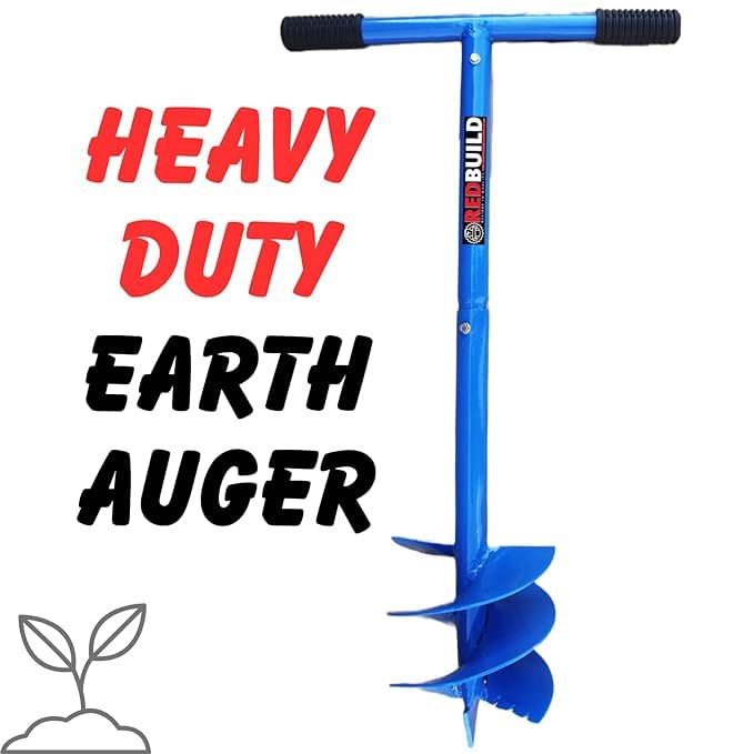 RedBuild Manual Earth Auger Hole Diger (Short Blade, 8 Inches) - Image 5