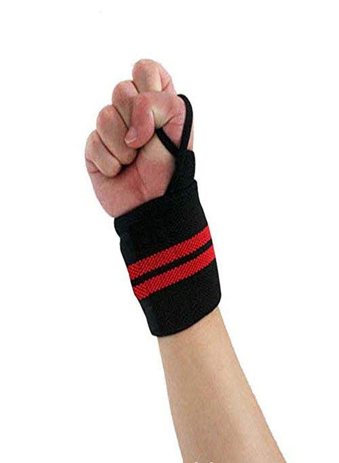 Protoner WTA-05 Power Cotton Gym wrist Support with Thumb Support Grip Gloves (Black) - Image 5