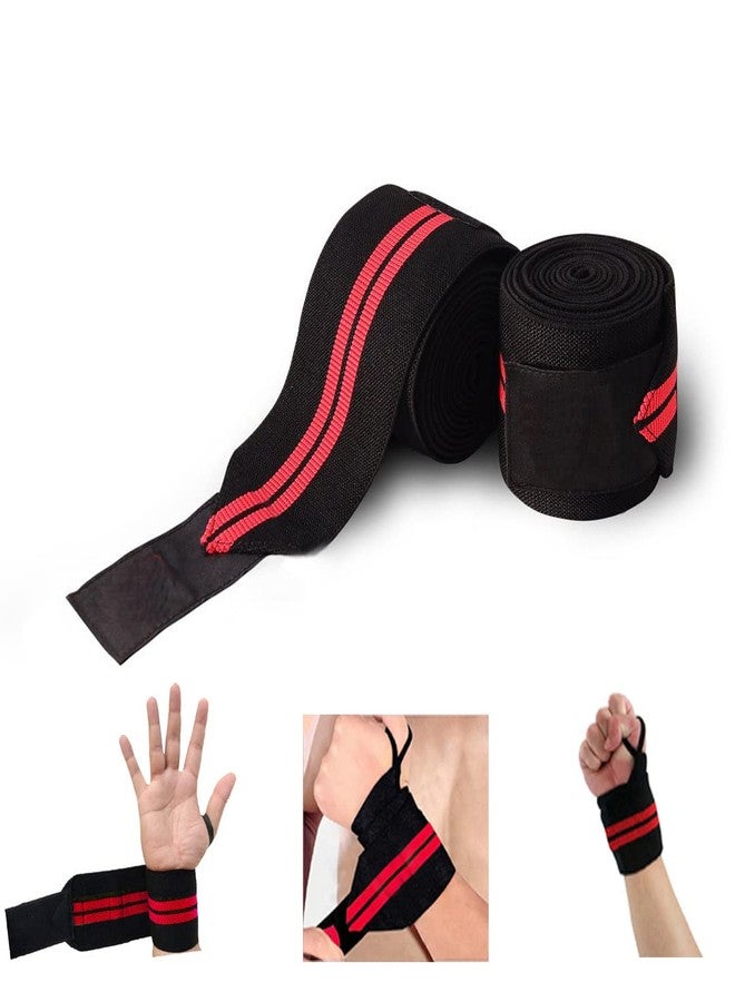 Protoner WTA-05 Power Cotton Gym wrist Support with Thumb Support Grip Gloves (Black) - Image 2