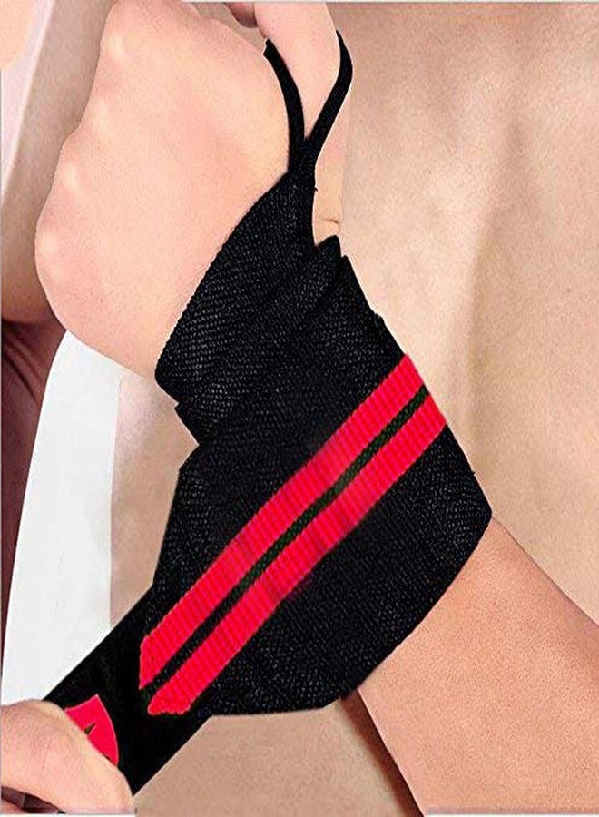 Protoner WTA-05 Power Cotton Gym wrist Support with Thumb Support Grip Gloves (Black) - Image 3
