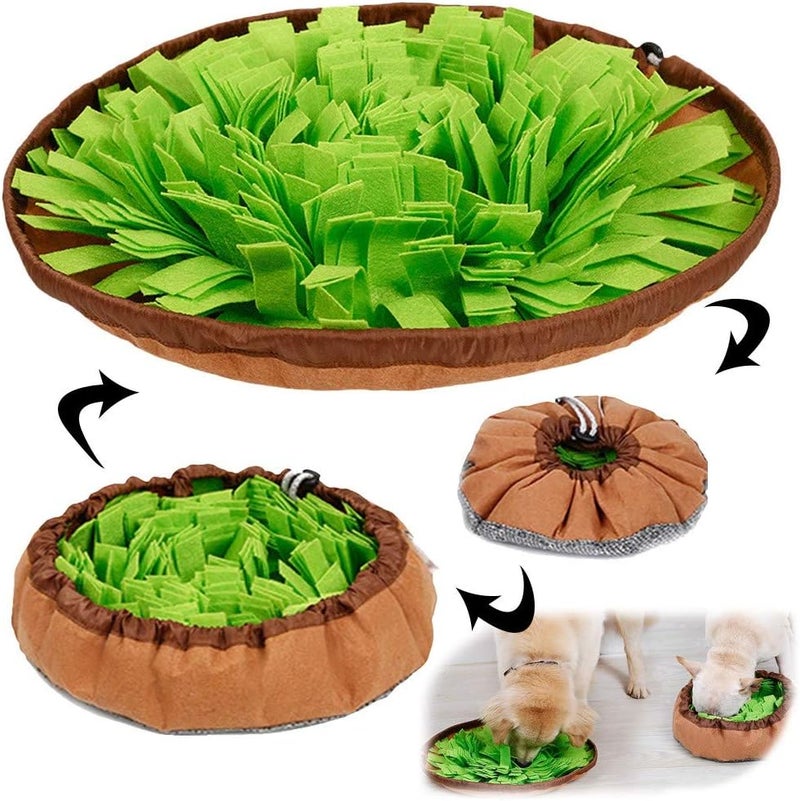 AWOOF Pet Snuffle Mat for Dogs, Interactive Feed Game for Boredom, Encourages Natural Foraging Skills for Cats Dogs Bowl Travel Use, Dog Treat Dispenser Indoor Outdoor Stress Relief - Image 1