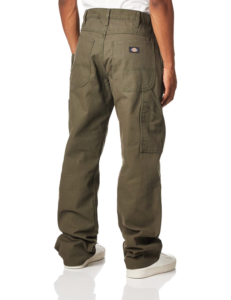 Dickies Mens Relaxed Fit Sanded Duck Carpenter Jeans, Moss Green, 40W x 30L US - Image 2