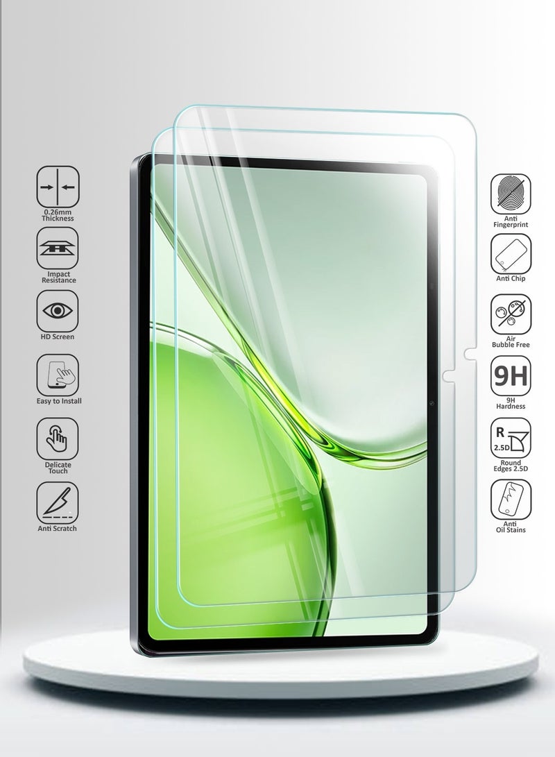 دبليو تيك [عبوتان] واقي شاشة زجاجي مقسّى بالكامل لهاتف Honor Pad X9b Max 2026 (13.0 بوصة) من سلسلة بريميوم بحواف منحنية 9H HD - شفاف (TSGPCN) - Image 2