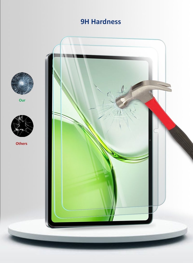 دبليو تيك [عبوتان] واقي شاشة زجاجي مقسّى بالكامل لهاتف Honor Pad X9b Max 2026 (13.0 بوصة) من سلسلة بريميوم بحواف منحنية 9H HD - شفاف (TSGPCN) - Image 3
