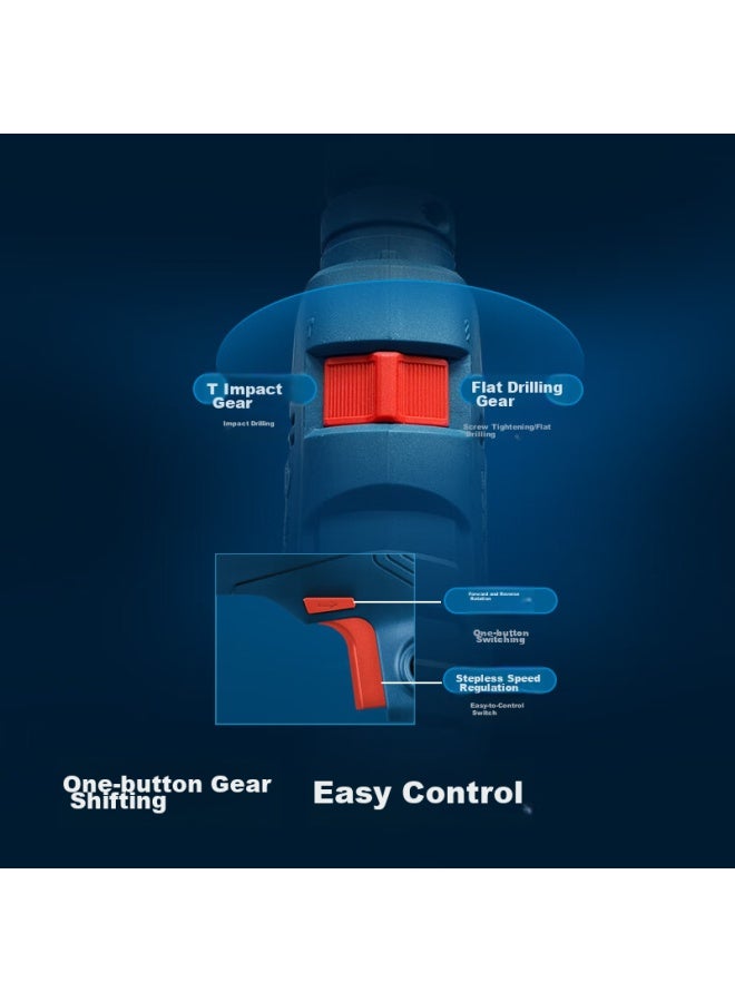 Bosch Electric Drill Impact Drill, 600w Household Wall Drilling, Upgraded Version Gsb600re, Multi-functional Tool Set - Image 5