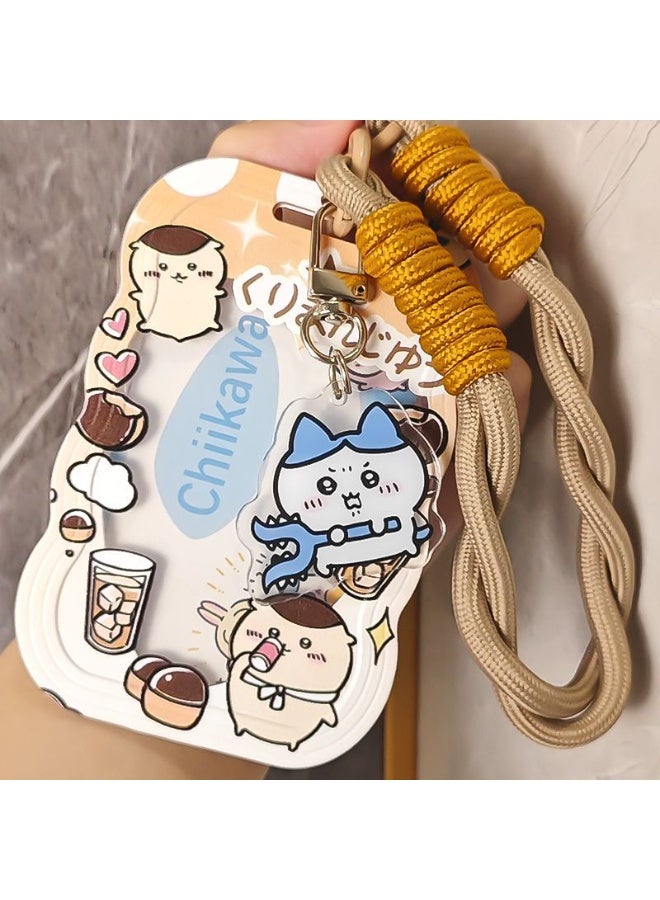 NIBEMINENT 1 - Piece Gikawa Kpop Photo Card Holder Pendant Key Chain ID Badge Holder ID Card Holder Photo Card Protector for School ID Office ID Access Card for Women Girls