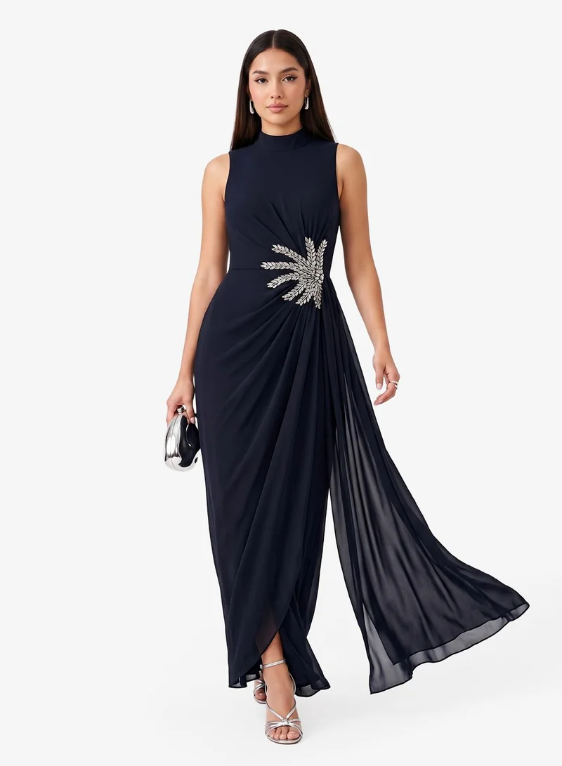 Ella Limited Edition Dress With Waist Embellished & Trail