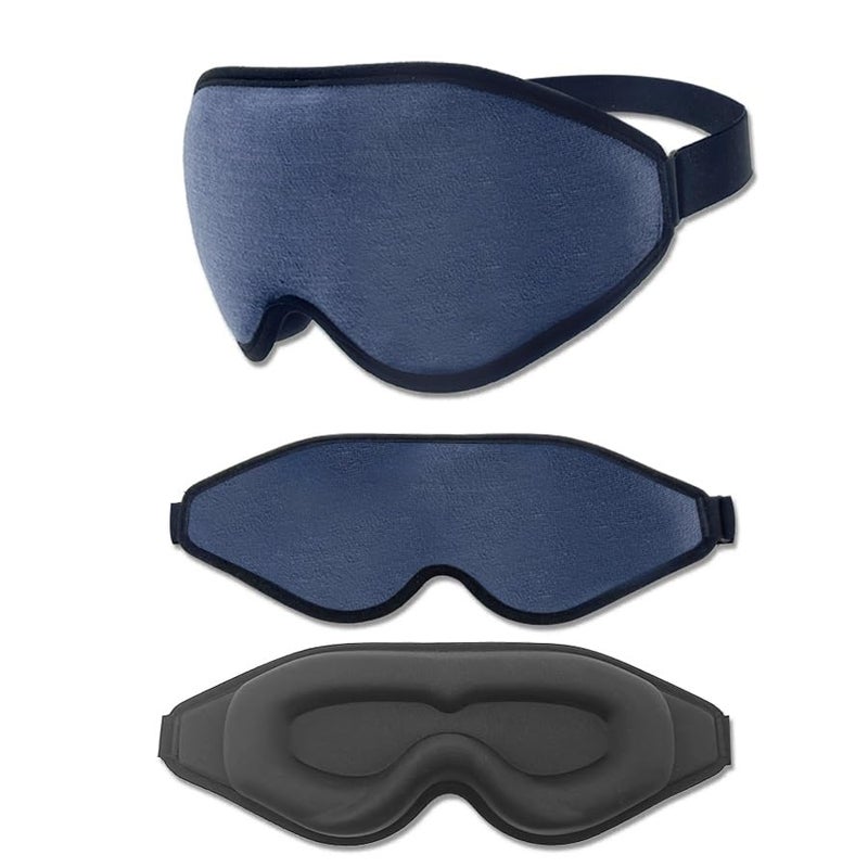Lewis N. Clark Contoured Eye Mask + Sleep Aid to Block Light for Travel Hotel, Airport, Insomnia + Headache Relief with Adjustable Straps - Image 1