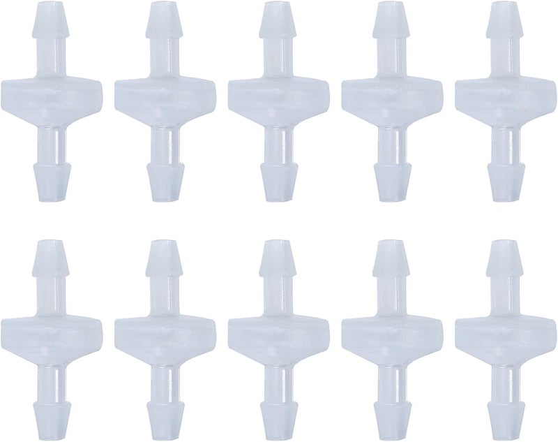 ALEGI 10 Pack 1/4 Inch Plastic Check Valve - One Way Barb Hose Inline Non Return for Fuel, Oil, Water, Air - Image 1