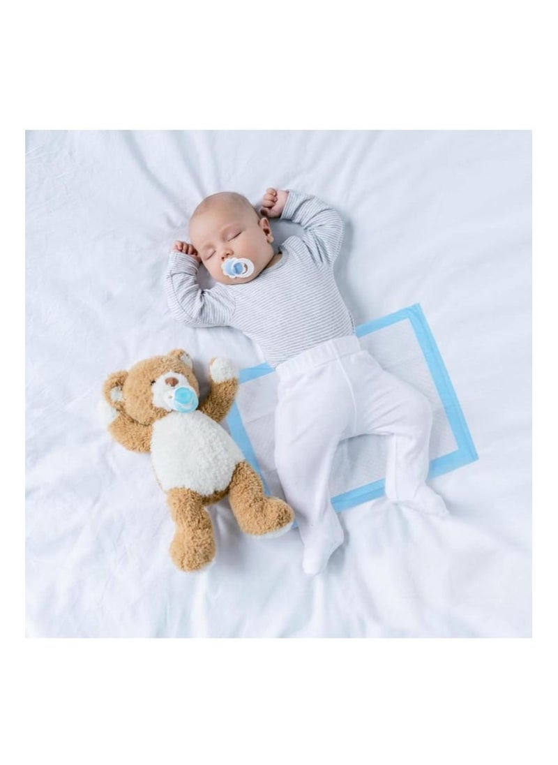 100 Pcs Small Disposable Changing Pad Leak-Proof Underpad Bed Table Protector Mat, Soft Non-Woven Fabric, 33x45cm