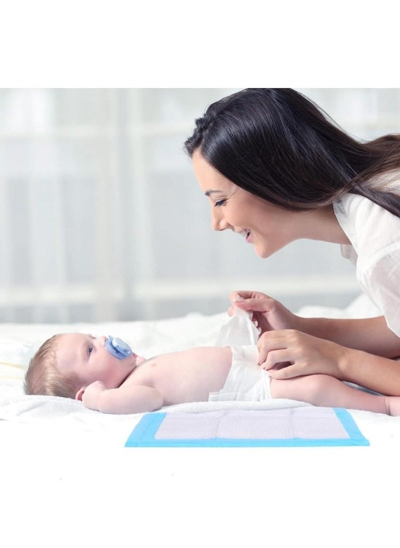 100 Pcs Small Disposable Changing Pad Leak-Proof Underpad Bed Table Protector Mat, Soft Non-Woven Fabric, 33x45cm