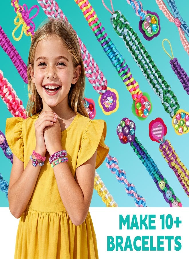 DDAI Bling Bracelet Kit for Girls Age 7-12 - Sparkly Friendship Craft Set with Gems, Threads & Stickers - Birthday Gift for 8 9 10 11 Year Old Girls & Holiday Surprise - Image 5