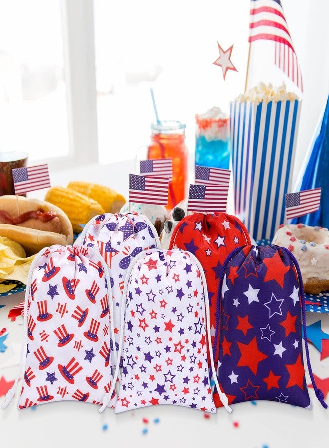 Qunclay 24 Pcs Patriotic Gift Bags 4th of July Independence Day American Flag Stars Party Favor Bags 250th Anniversary Candy Goodie Treat Pounch for Memorial Day Veterans Party Supplies - Image 5