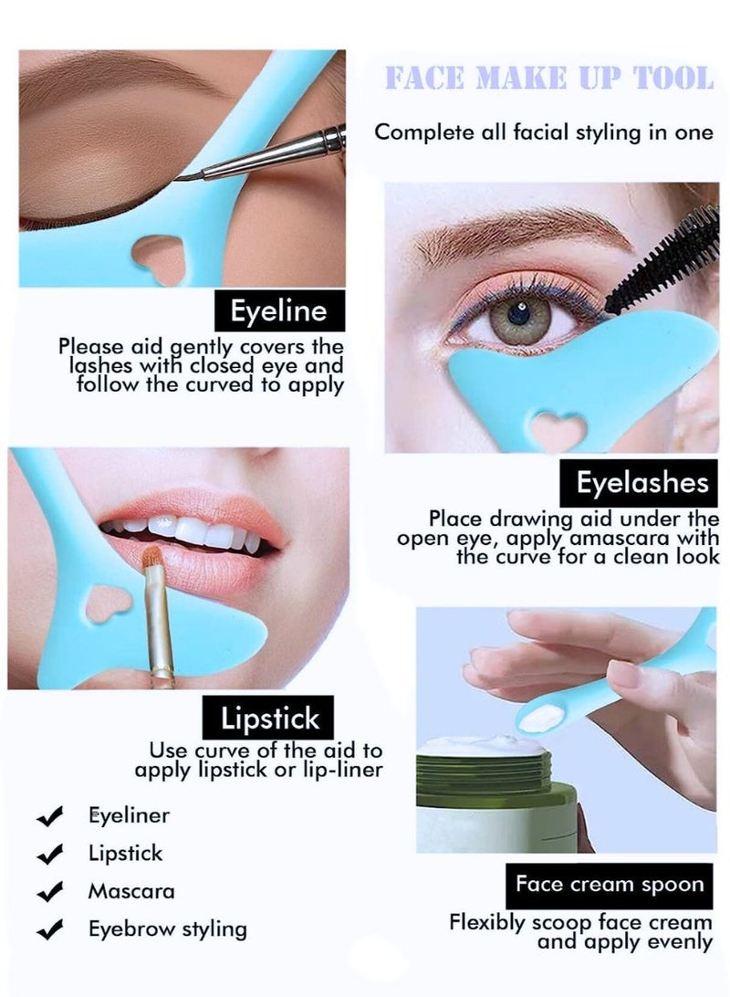 Prime by javaudan Eyeliner Stencils Wing Tips Silicone Eyeliner Aid Marscara Drawing Aid Lipstick Wearing Aid Face Cream Mask Applicator Easy Makeup Tool - Image 3